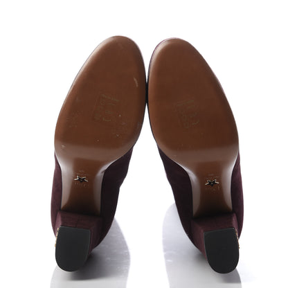 Christian Dior Suede D-rise Platform Boots 39 Burgundy 5 of 8