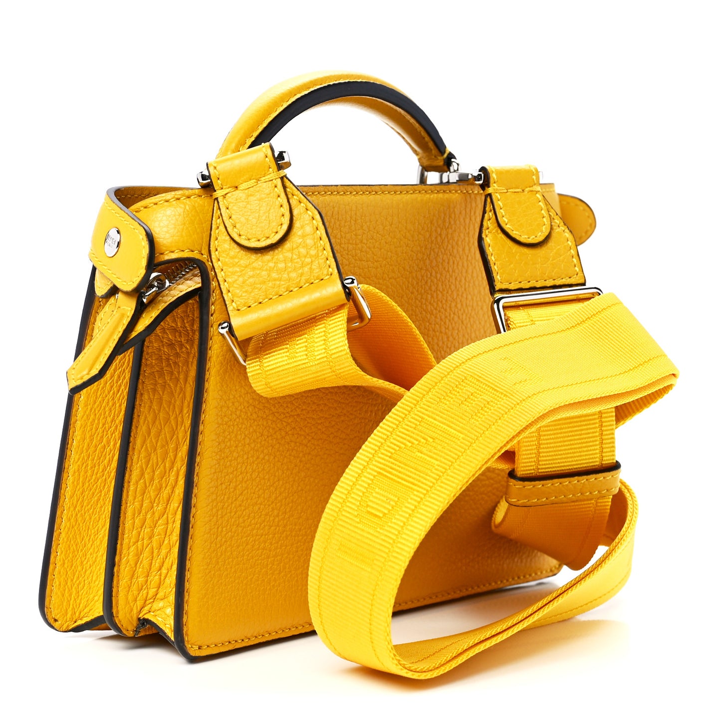 Cuoio Romano Vitello Cover Bi-Color Peekaboo I See U X Cross Satchel Sunflower Stone Mimosa