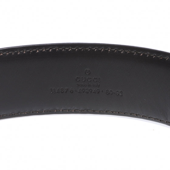 Guccissima Interlocking G Belt 80 32 Ivory