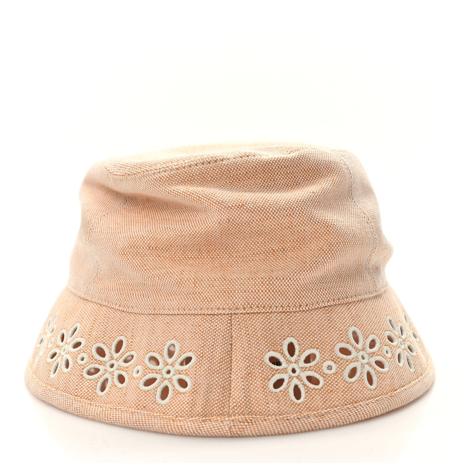Hermes Linen Cotton Embroidered Eloise Garden Party Bucket Hat 58 Jaune Itauba 6 of 8