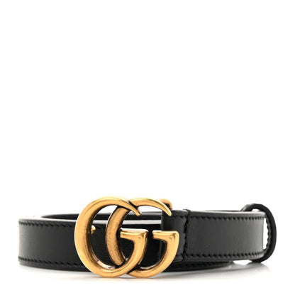 Gucci Calfskin Double G 20mm Belt 75 30 Black 1 of 4
