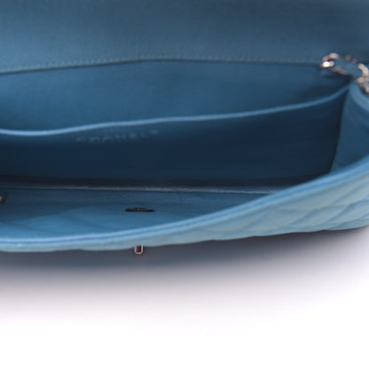 Chanel Iridescent Caviar Quilted Clutch With Chain Flap Blue 5 of 11
