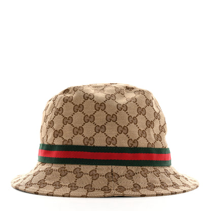 Gucci GG Monogram Web Bucket Hat XL Brown 4 of 9