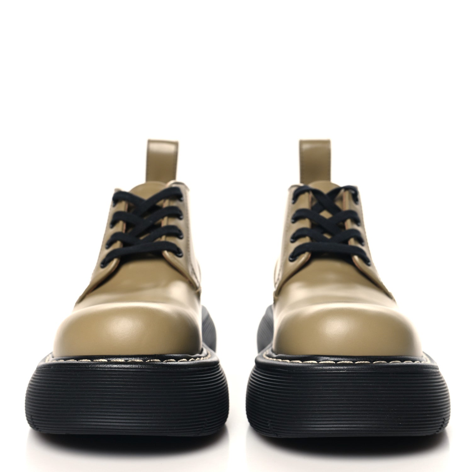 Bottega Veneta Calfskin Bounce Lace Up Ankle Boots All 37 Spice Black 3 of 9