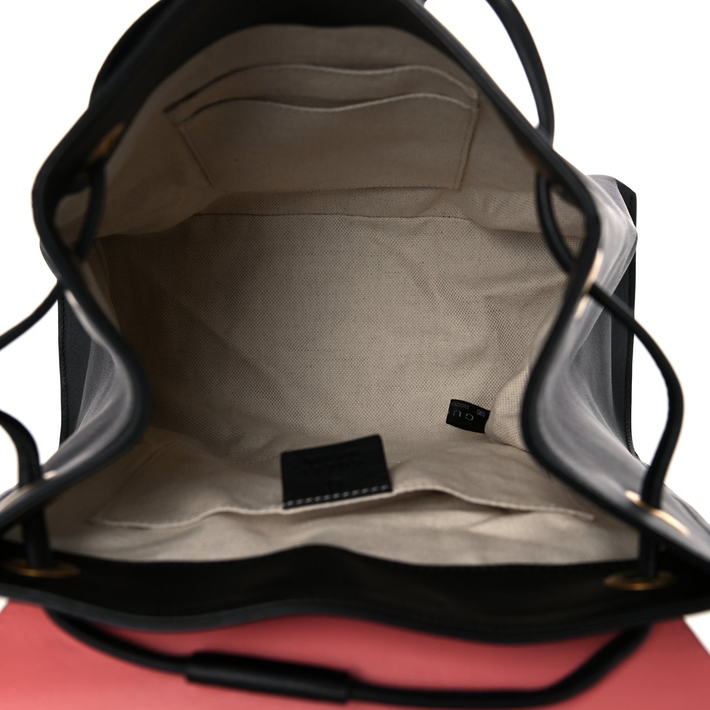 Calfskin Medium Pearly Peony Backpack Black Pink