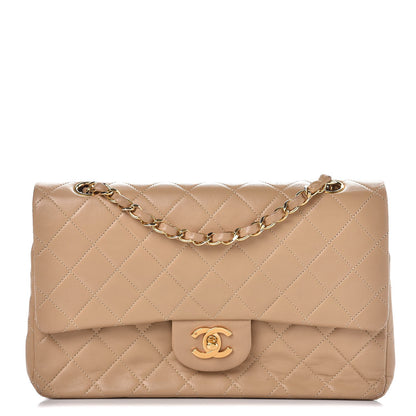 Chanel Lambskin Quilted Medium Double Flap Beige 1 of 16