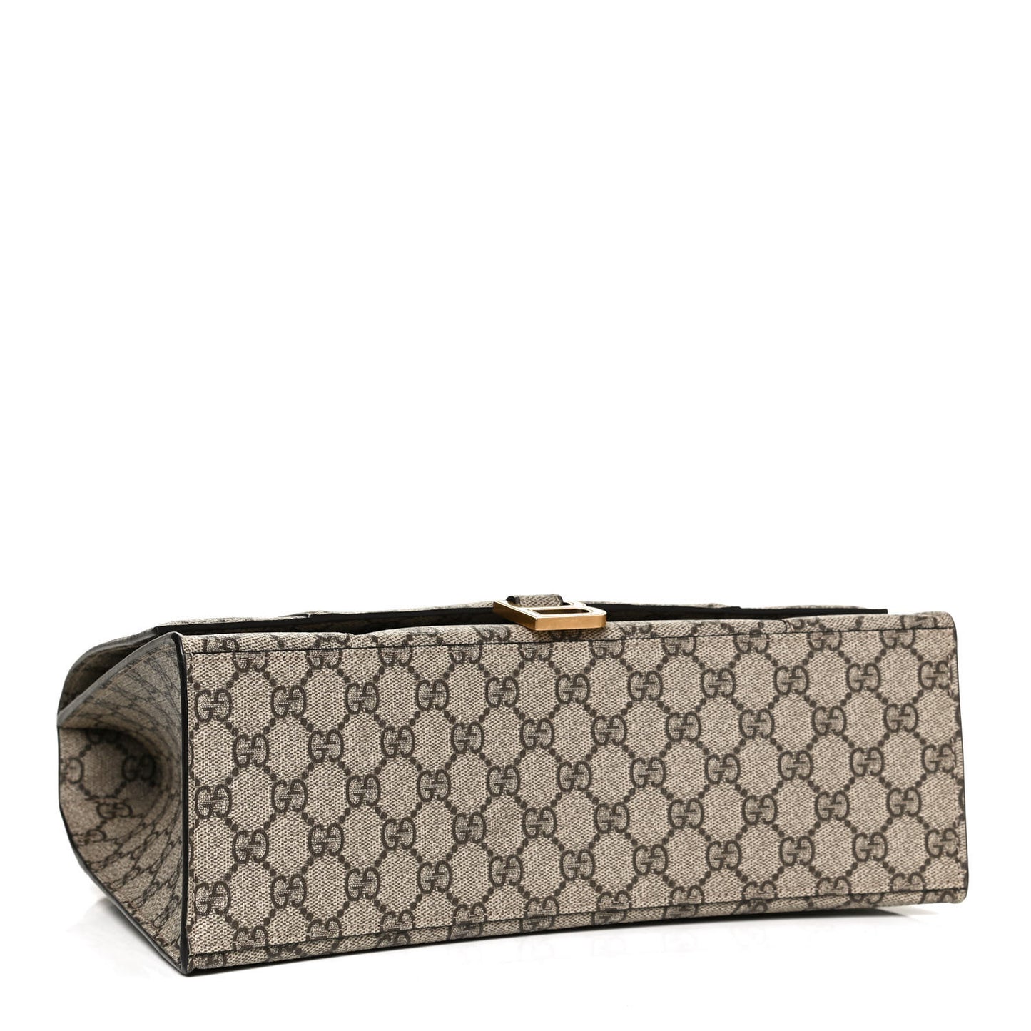 X GUCCI GG Supreme Monogram Medium Hourglass Top Handle Bag Beige Ebony