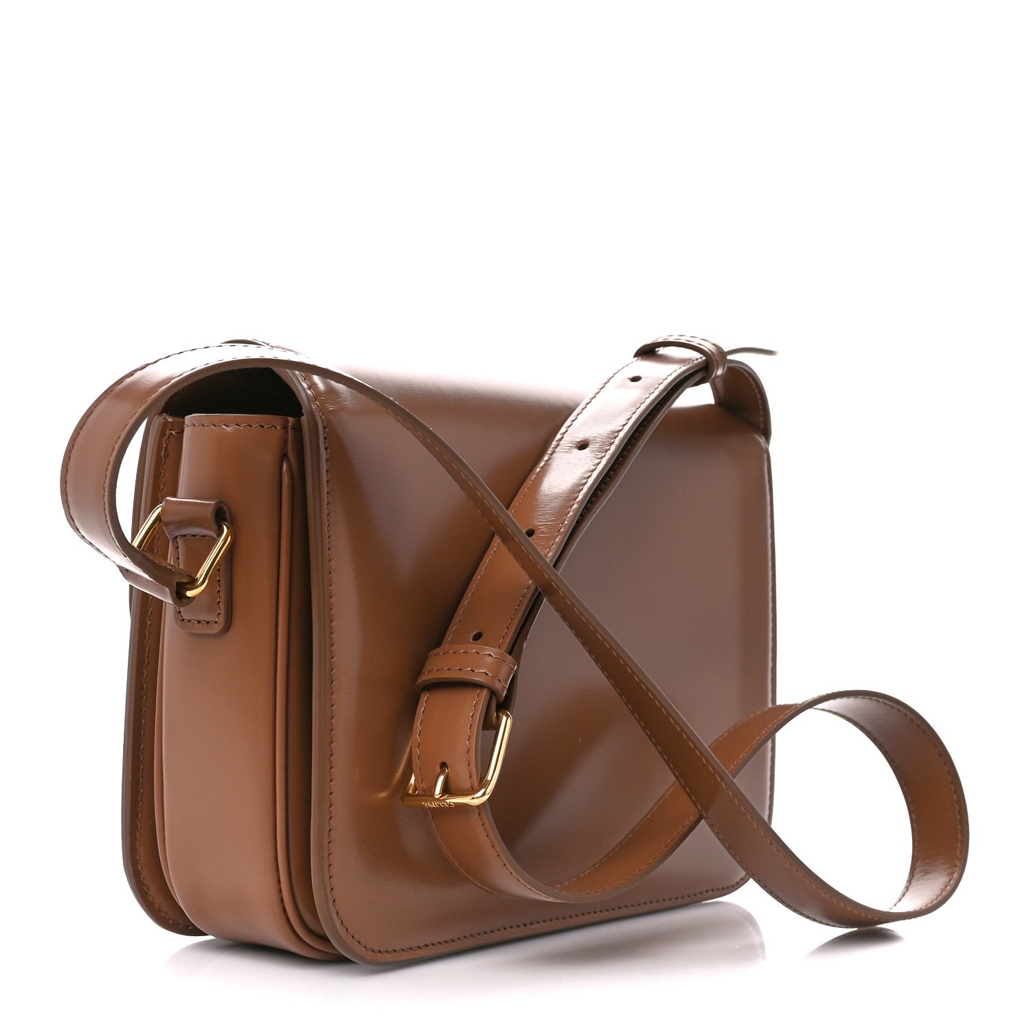 Celine Shiny Calfskin Medium Triomphe Bronze 3 of 12