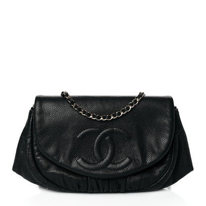 Chanel Caviar Half Moon Wallet On Chain WOC Black 1 of 10