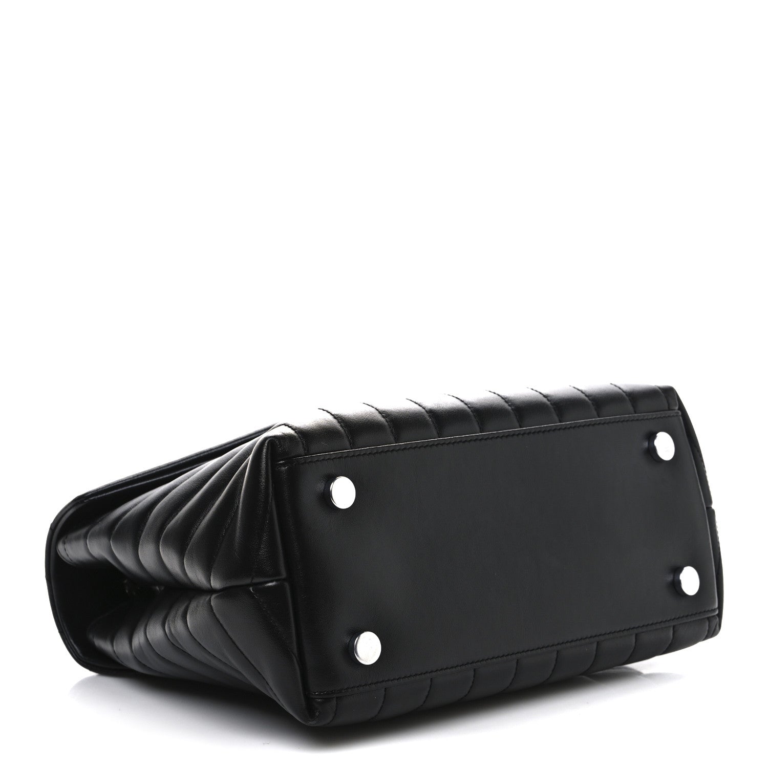 Saint Laurent Calfskin Y Quilted Monogram Medium Loulou Satchel Black 4 of 11