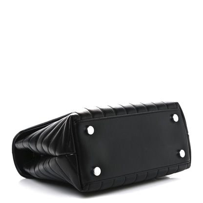 Saint Laurent Calfskin Y Quilted Monogram Medium Loulou Satchel Black 4 of 11