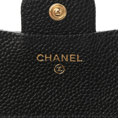 Chanel Caviar Quilted Compact Flap Wallet Black 8 of 10