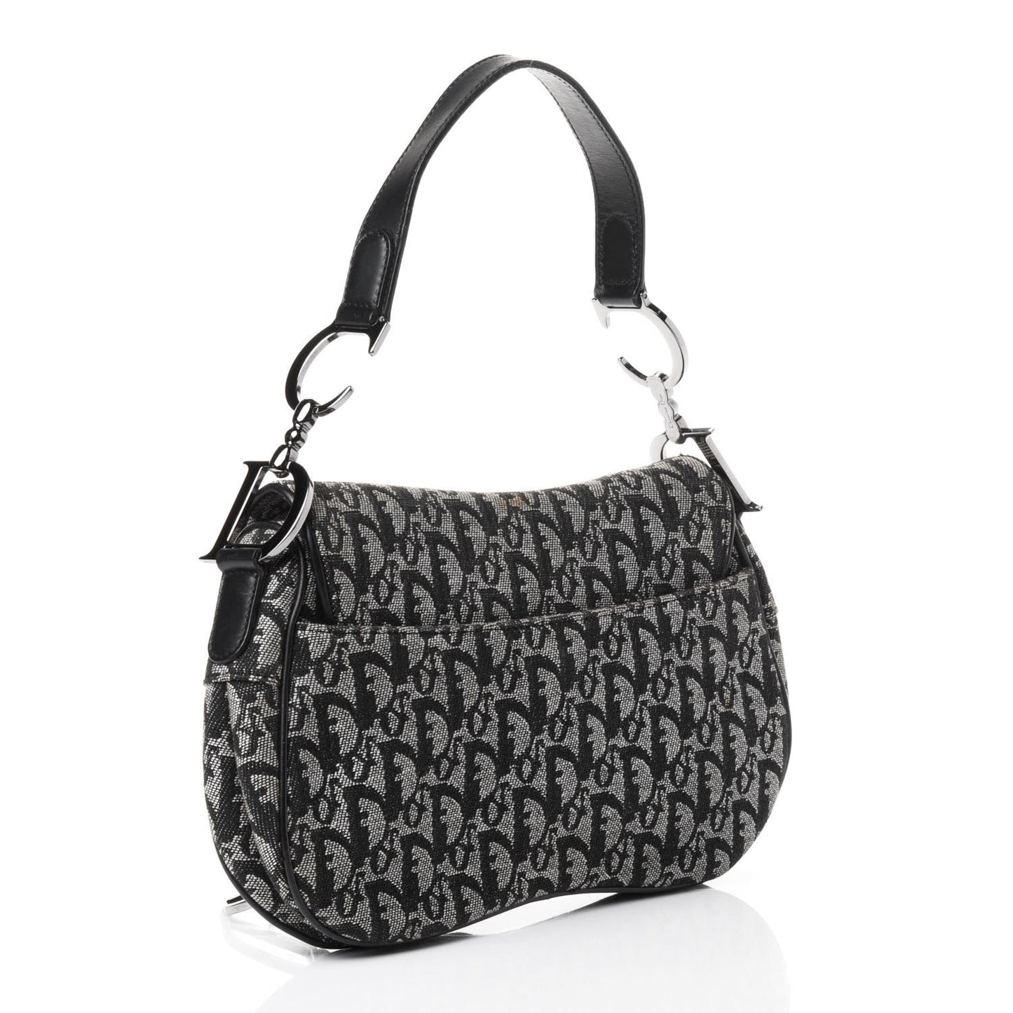 Monogram Double Saddle Bag Black