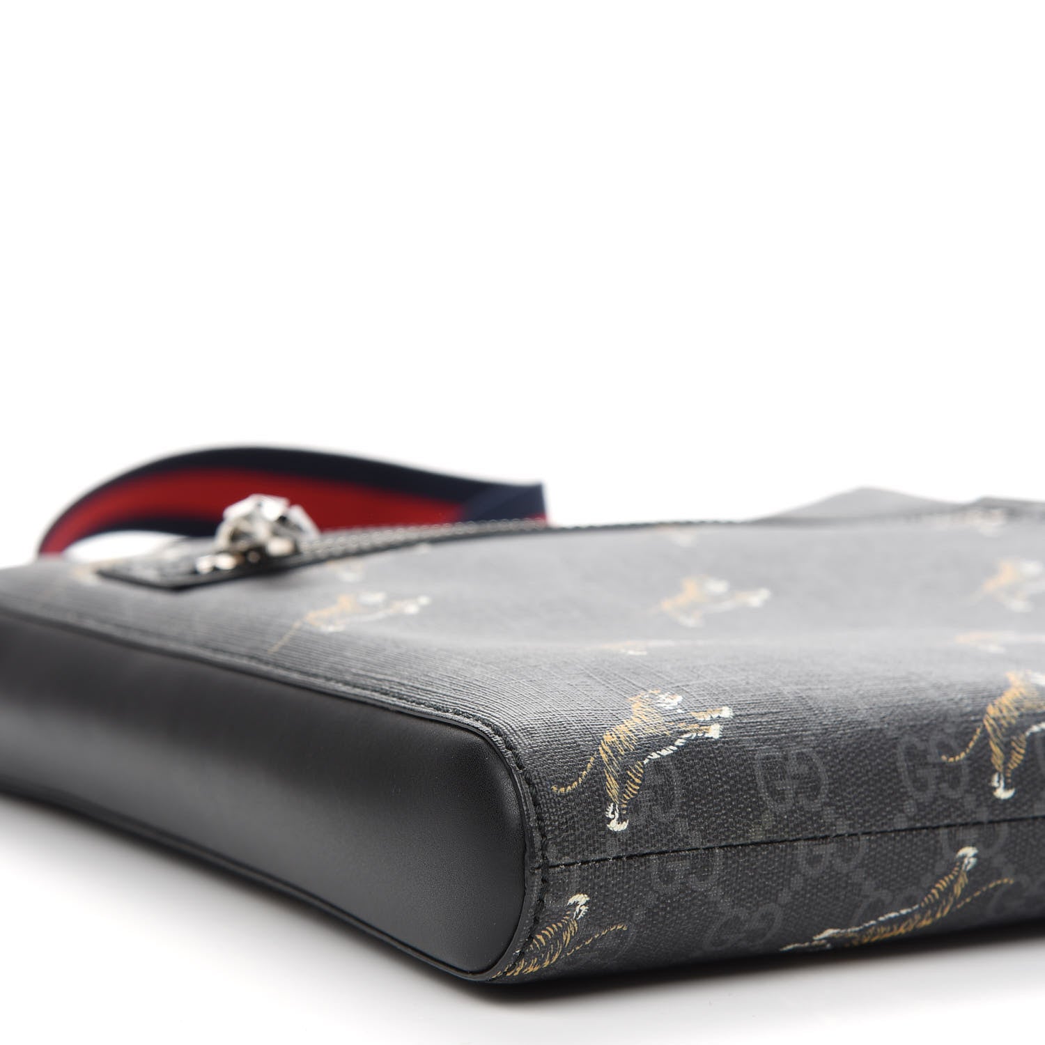 Gucci GG Supreme Monogram Tigers Web Messenger Bag Black Multicolor 8 of 9