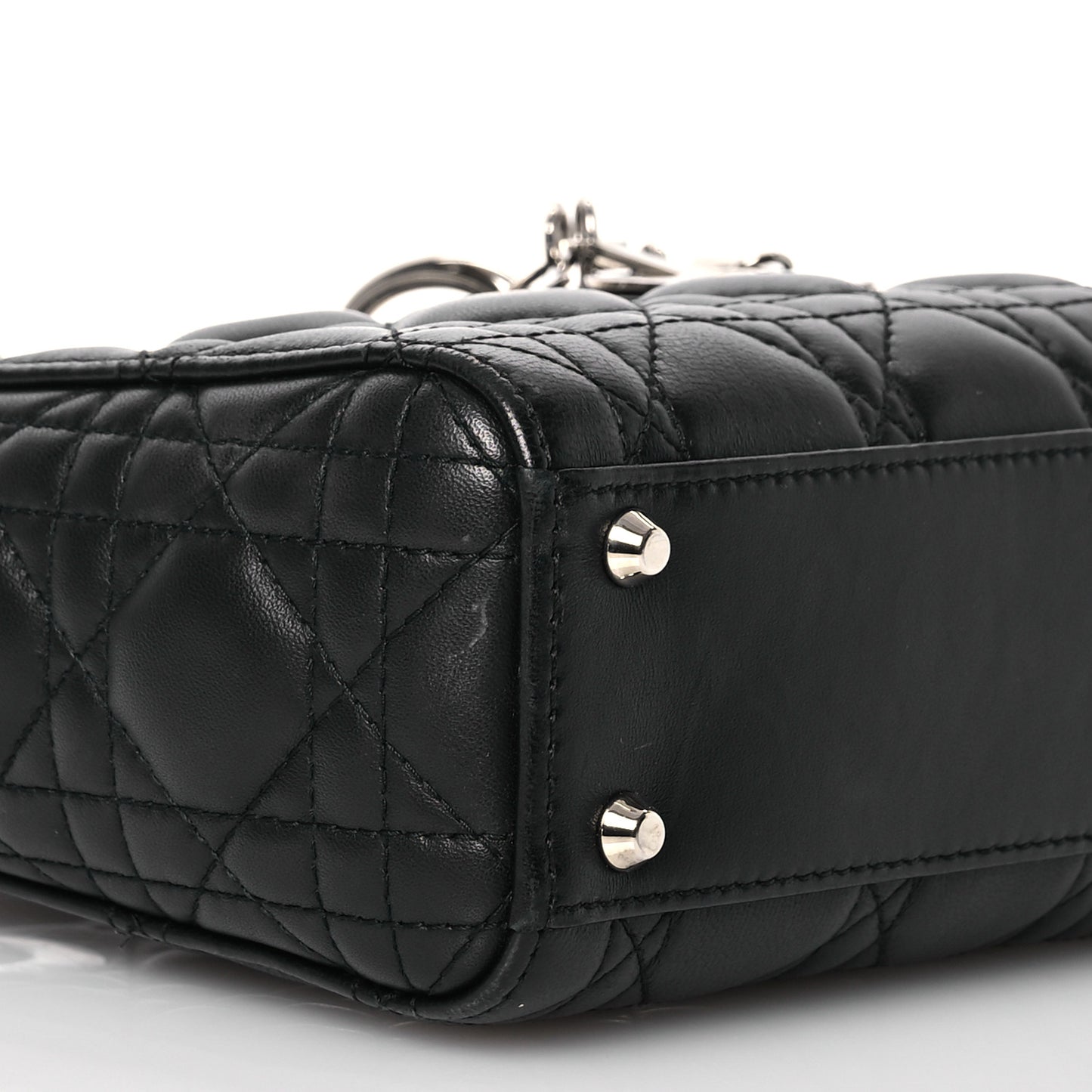 Lambskin Cannage Mini Lady Dior Black