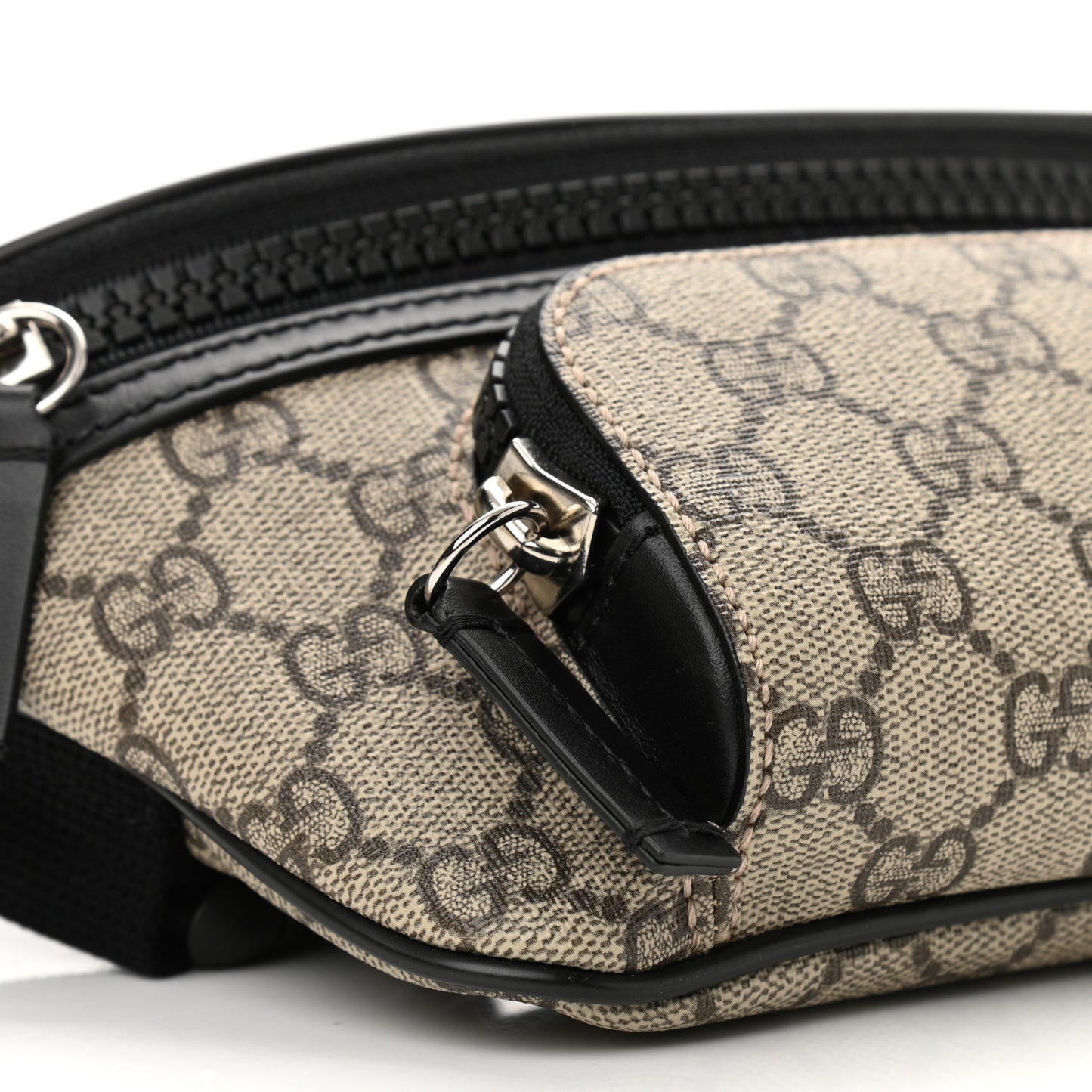 GG Supreme Monogram Belt Bag Black