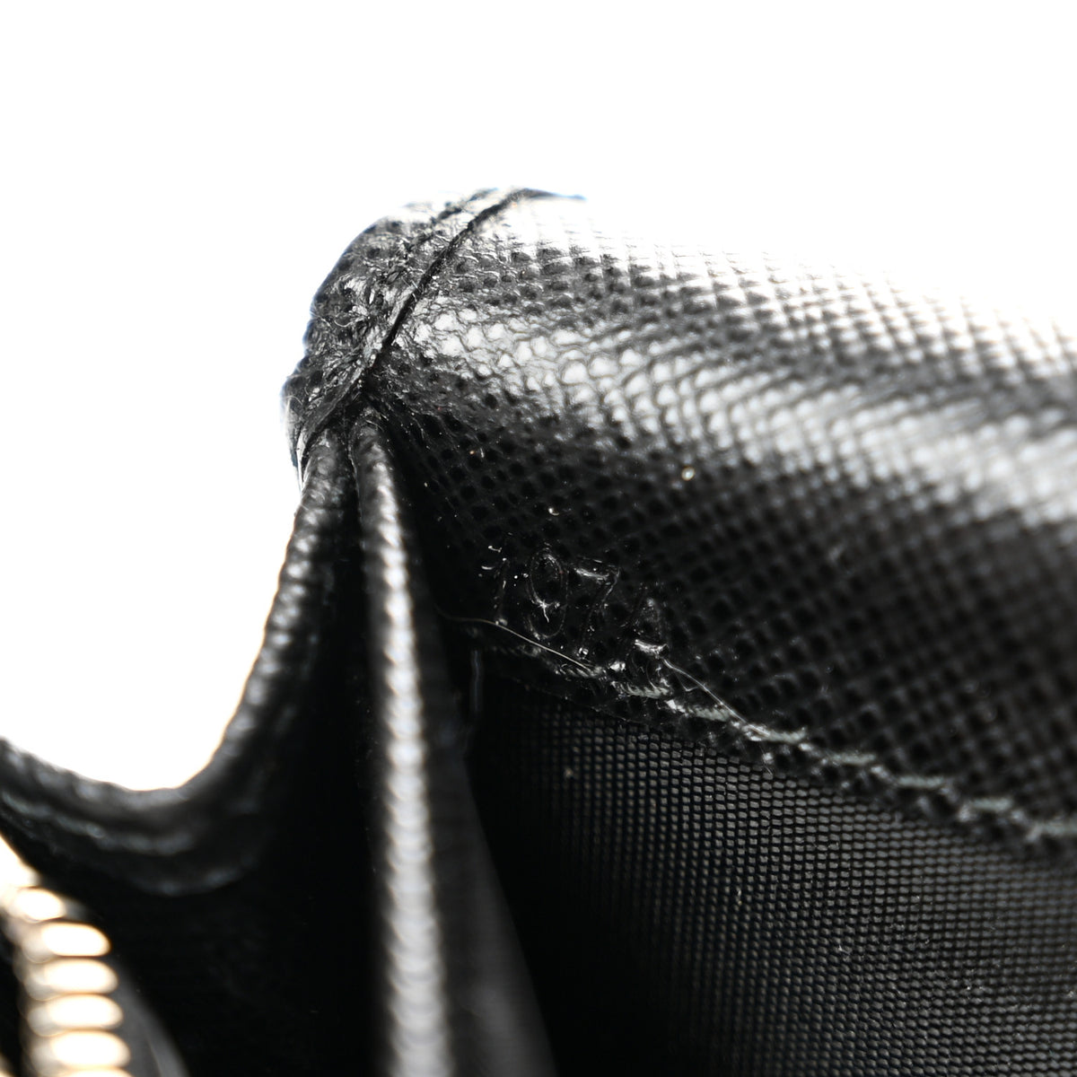 Prada Tessuto Saffiano Triangle Logo Continental Flap Travel Wallet Black 8 of 12