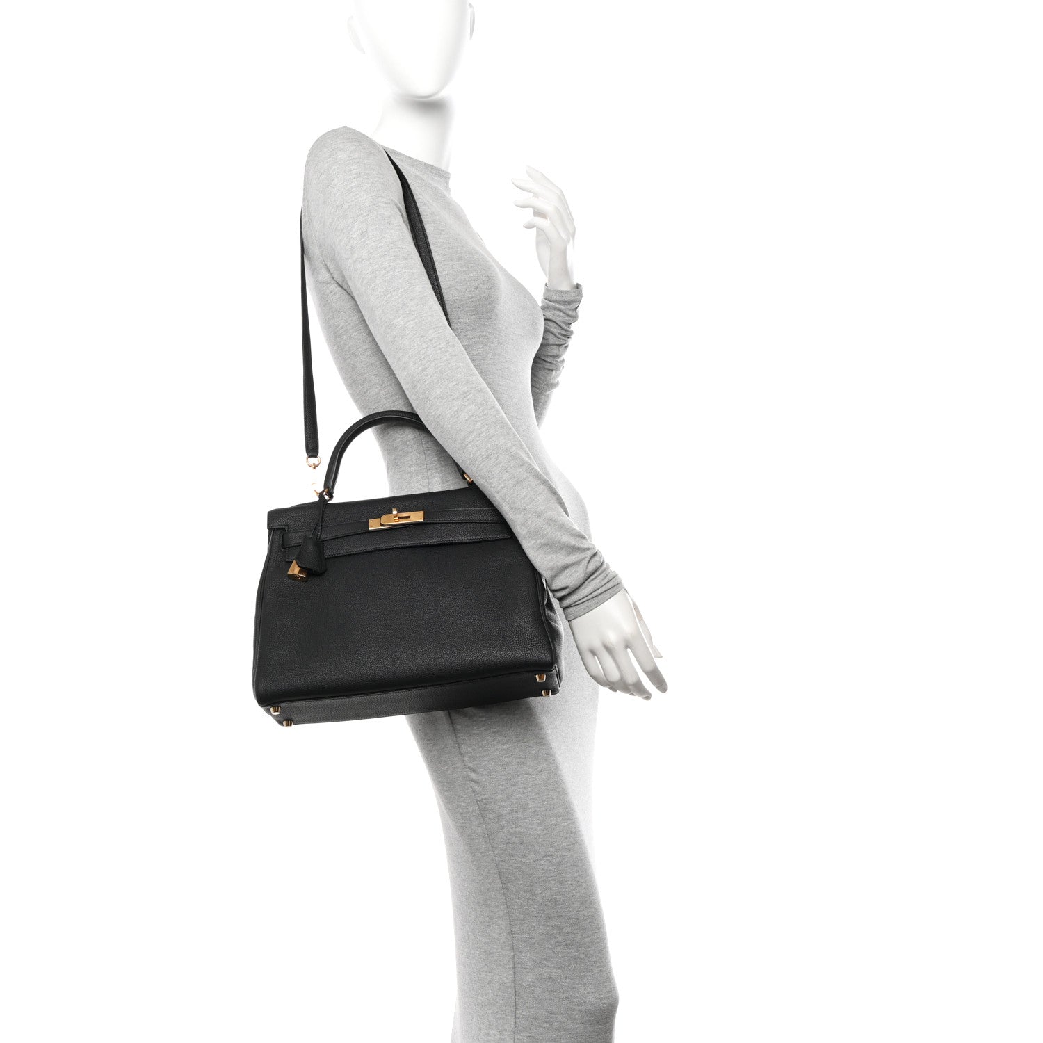Hermes Togo Kelly Retourne 32 Black 2 of 12