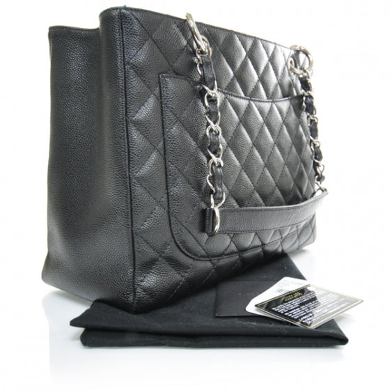 Chanel Caviar Quilted Grand Shopping Tote GST Black 2 of 11