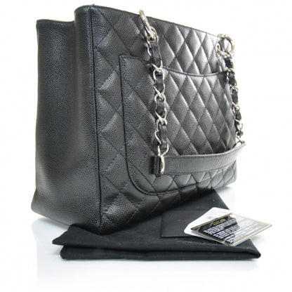 Chanel Caviar Quilted Grand Shopping Tote GST Black 2 of 11