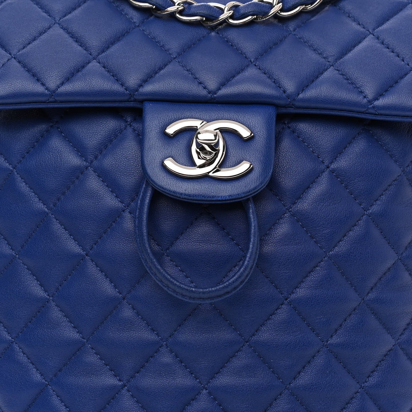 Lambskin Quilted Small Urban Spirit Backpack Blue