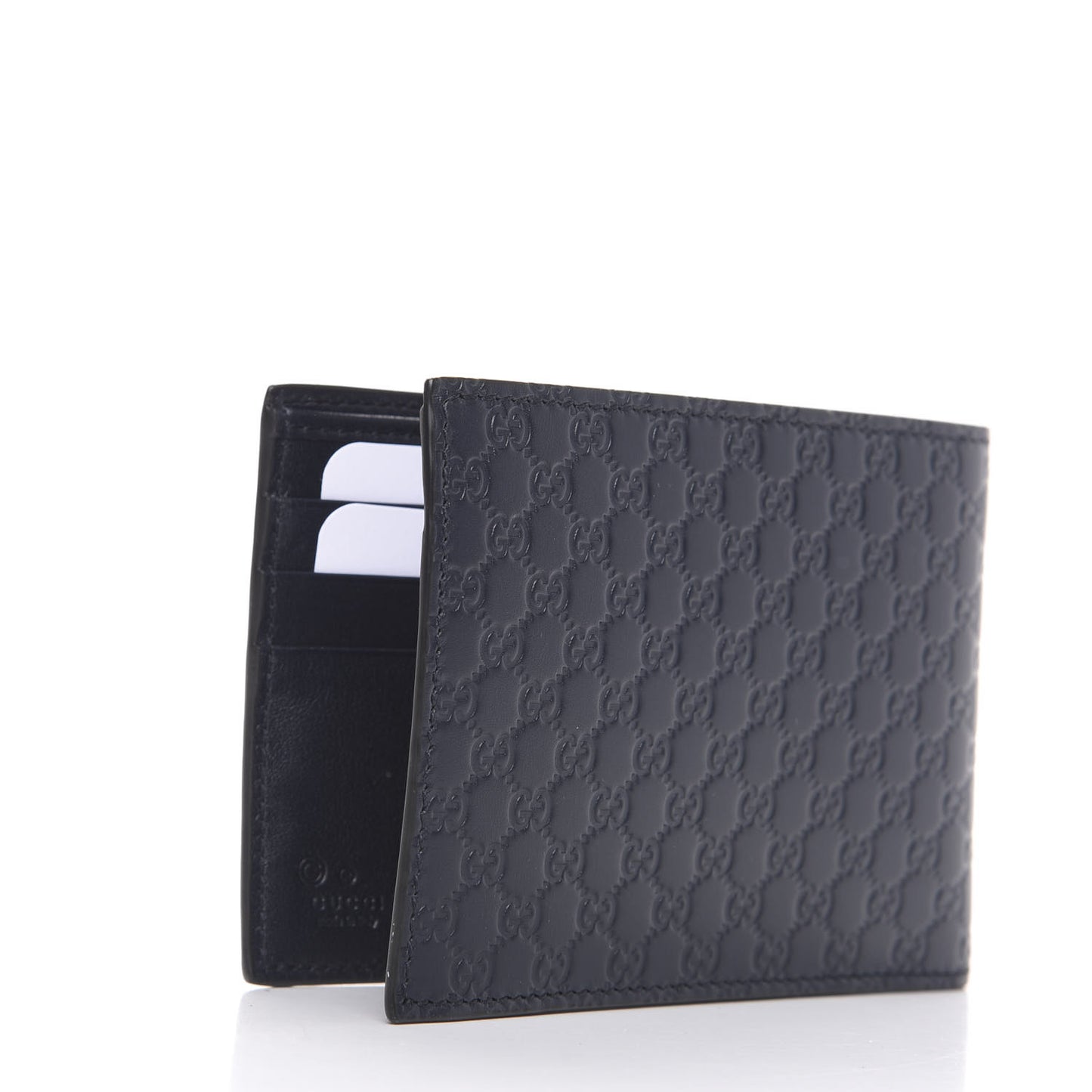 Microguccissima Bi-Fold Wallet Navy Blue