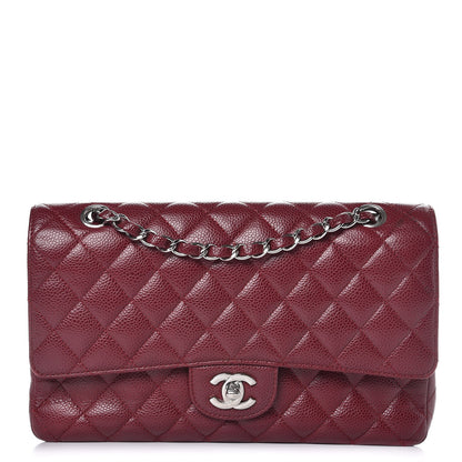Chanel Caviar Quilted Medium Double Flap Dark Red 1 of 11