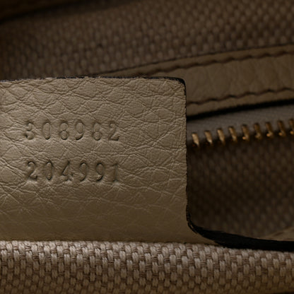 Gucci Pebbled Calfskin Medium Soho Chain Shoulder Bag Off White 7 of 16