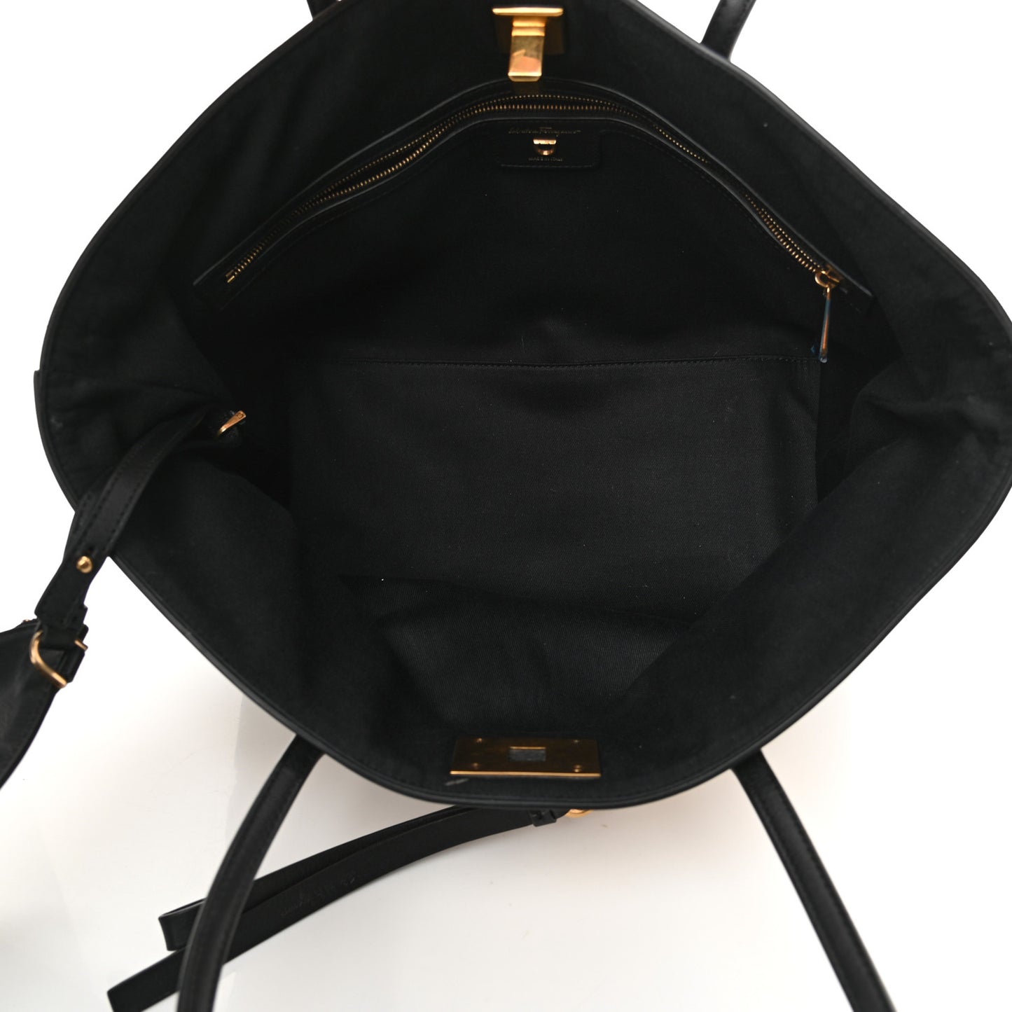 Woven Raffia Calfskin The Studio Tote Beige Black