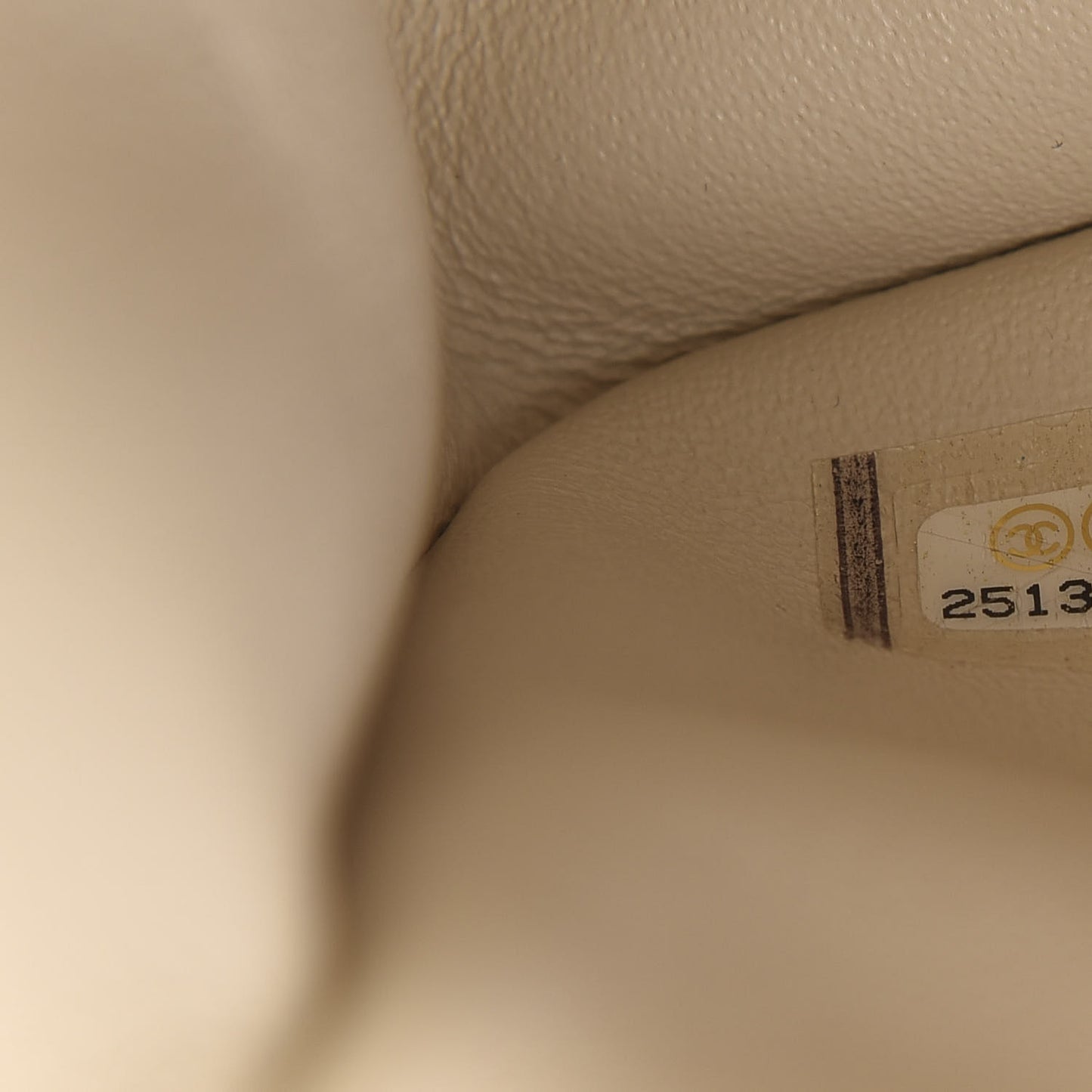 Caviar Quilted Jumbo Double Flap Light Beige