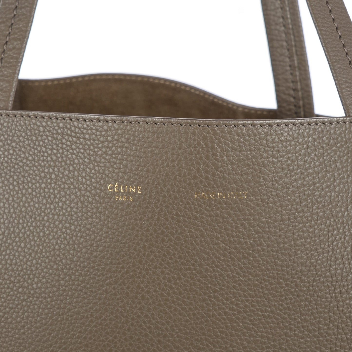 Soft Grained Calfskin Medium Phantom Luggage Cabas Taupe