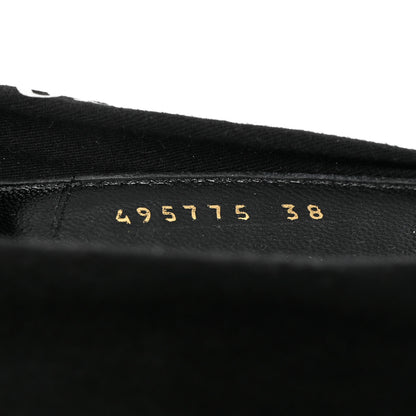 Balenciaga Jersey Crepe Political Campaign Logo Knife 115 Pointed Pumps 38 Black White Rouge 6 of 10