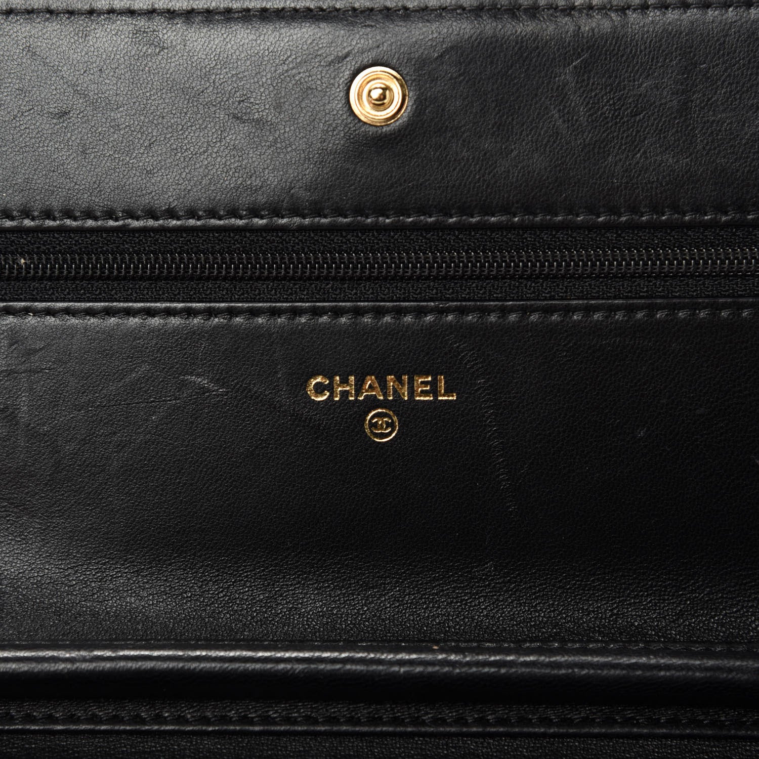 Chanel Lambskin Quilted Boy Wallet On Chain WOC Black 11 of 15