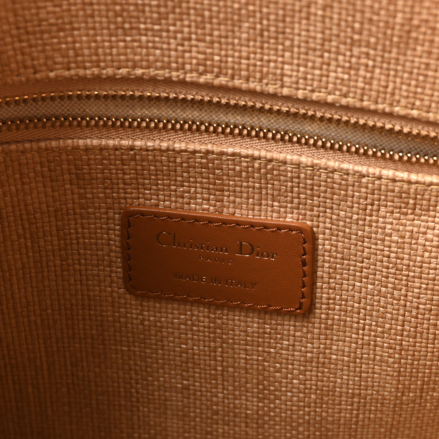 Christian Dior Raffia Macro Cannage Medium Book Tote Natural 6 of 9