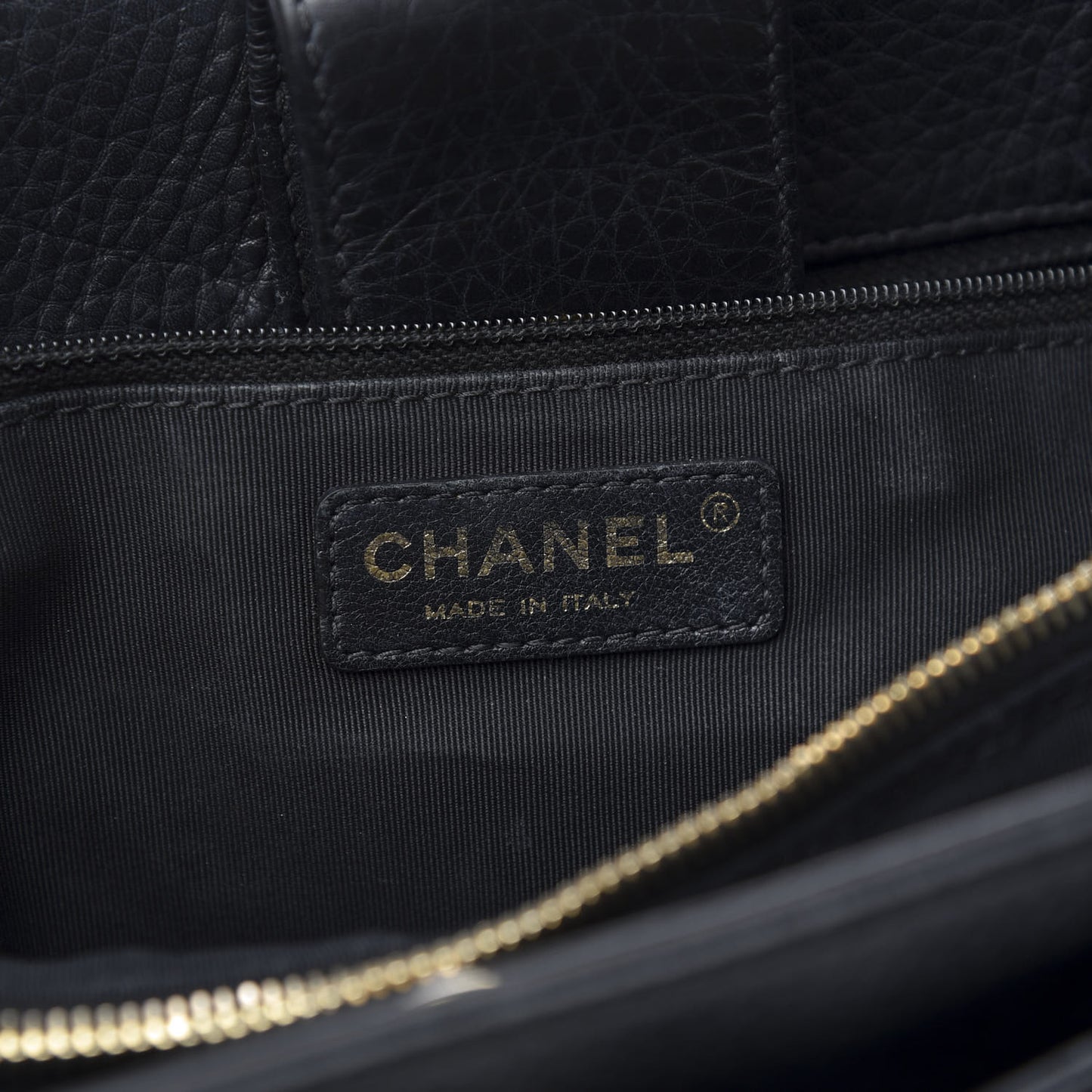Calfskin Cerf Executive Shopper Tote Black