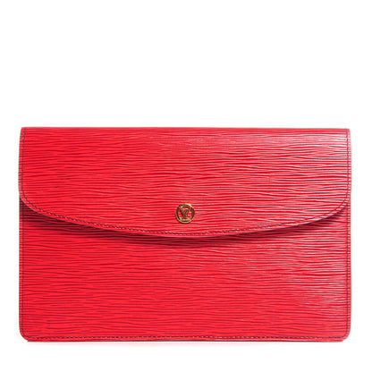 Louis Vuitton Epi Pochette Montaigne MM Rouge 1 of 7