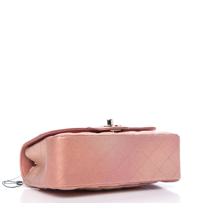Chanel Metallic Lambskin Quilted Ombre Mini Rectangular Flap Pink 4 of 10