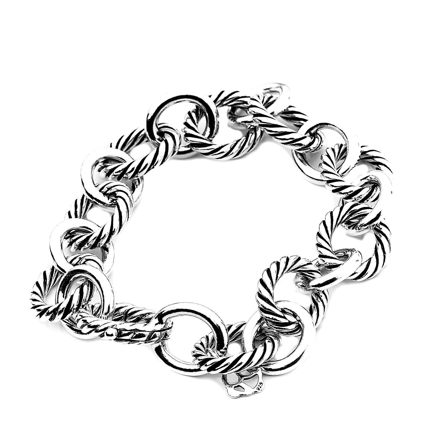 Sterling Silver 10mm Medium Oval Link Bracelet