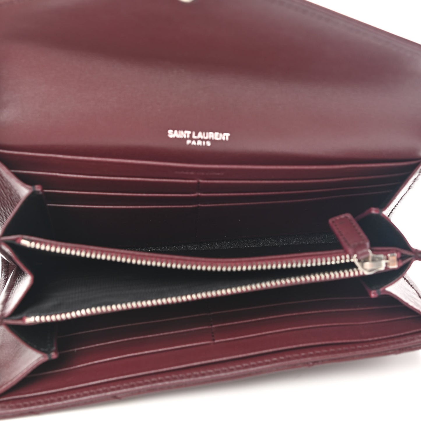 Lambskin Y Quilted Monogram Large Loulou Flap Wallet Legion Red
