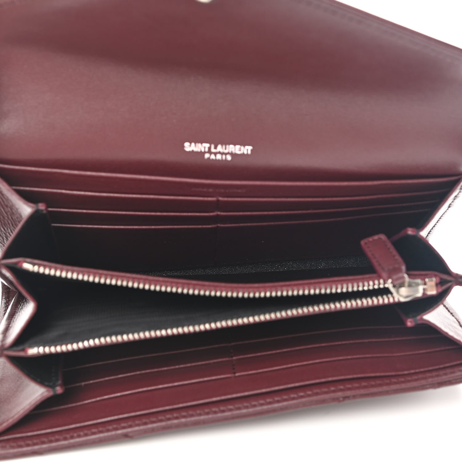 Saint Laurent Lambskin Y Quilted Monogram Large Loulou Flap Wallet Legion Red 5 of 7