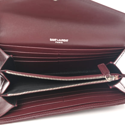 Saint Laurent Lambskin Y Quilted Monogram Large Loulou Flap Wallet Legion Red 5 of 7