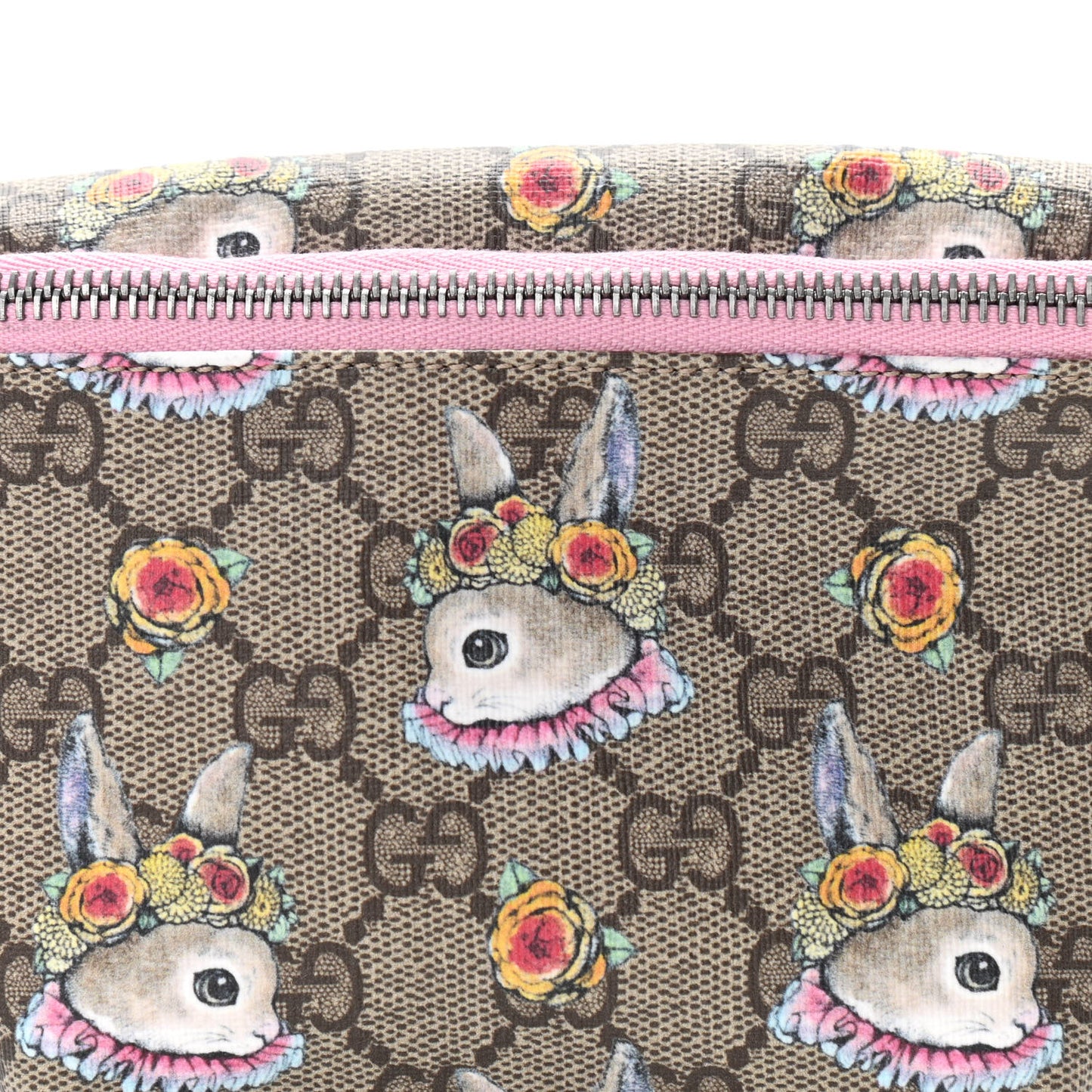 GG Supreme Monogram Childrens Bunny Print Belt Bag Multicolor