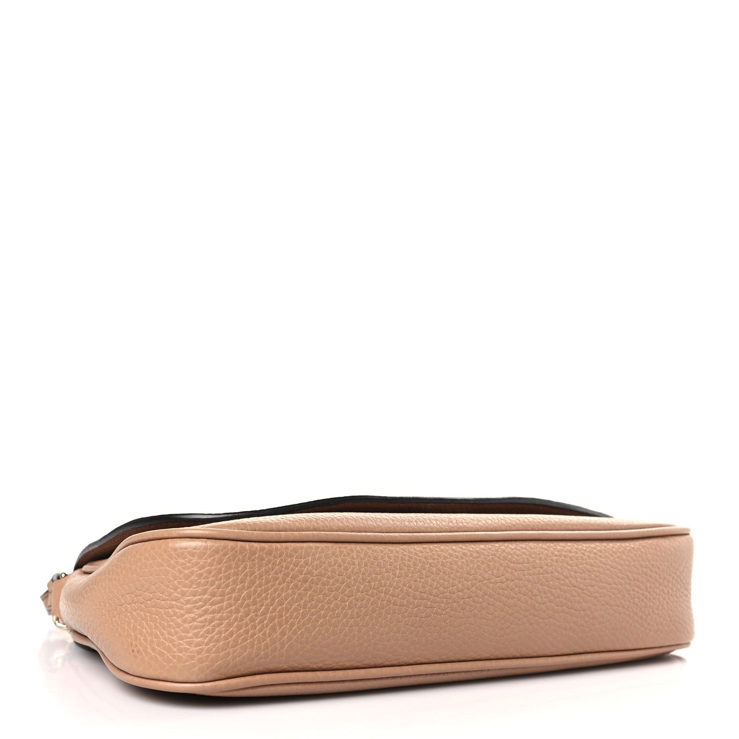 Pebbled Calfskin Medium Soho Flap Crossbody Camelia
