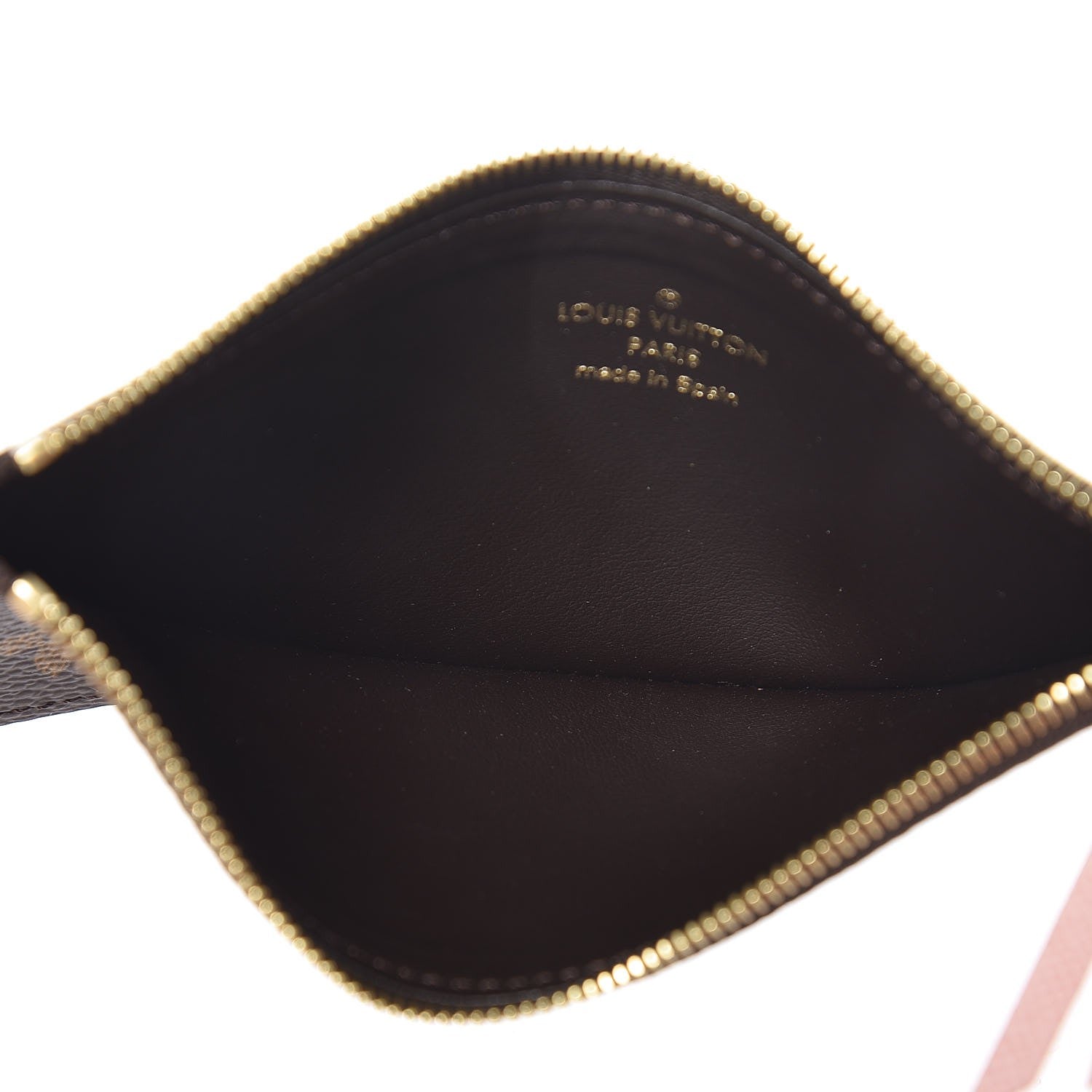 Louis Vuitton Monogram Felicie Chain Wallet Zippered Insert Rose Ballerine 5 of 6