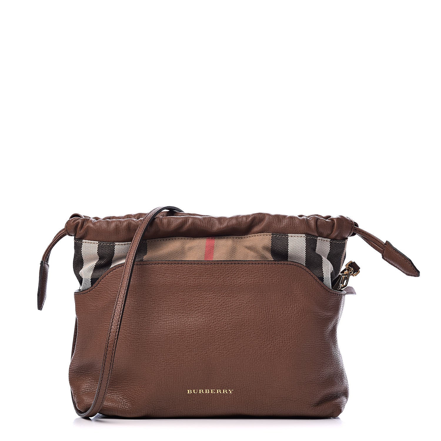 Burberry Calfskin House Check Little Crush Tan 1 of 9