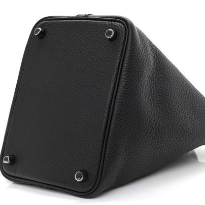 Hermes Taurillon Clemence Monochrome Picotin Lock 18 PM Black 10 of 10
