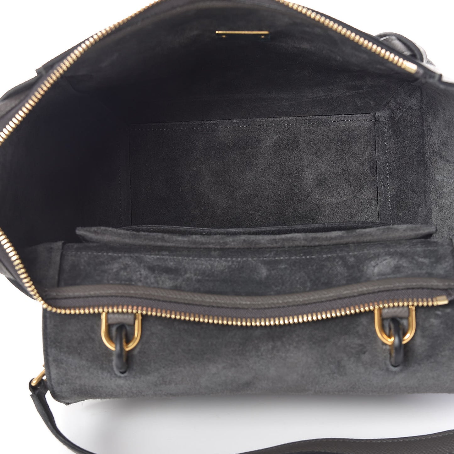Baby Grained Calfskin Micro Belt Bag Grey