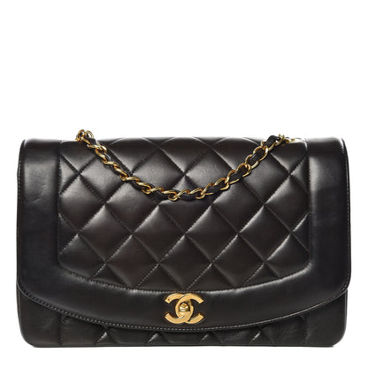 Chanel Lambskin Quilted Medium Single Flap Black 1 of 10