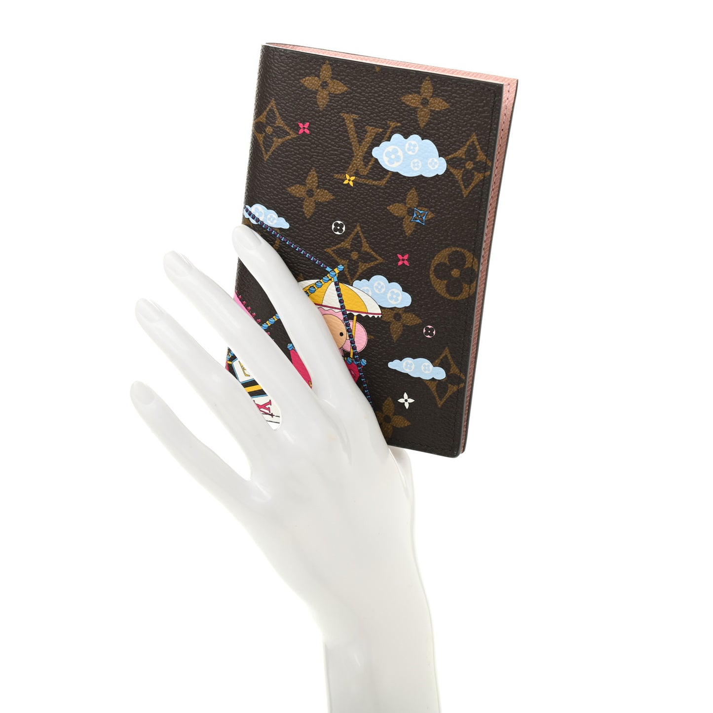 Monogram 2020 Christmas Animation Big Wheel Passport Cover Rose Ballerine