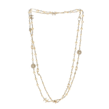 Chanel Graduated Baroque Pearl CC Long Necklace Gold 2 of 4